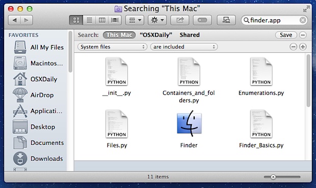how do you search for files with >mbox in osx